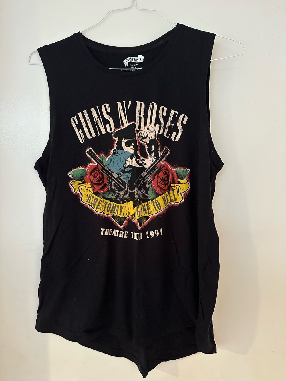 Women’s Cotton On Black Guns N' Roses Graphic Tank Top Size M